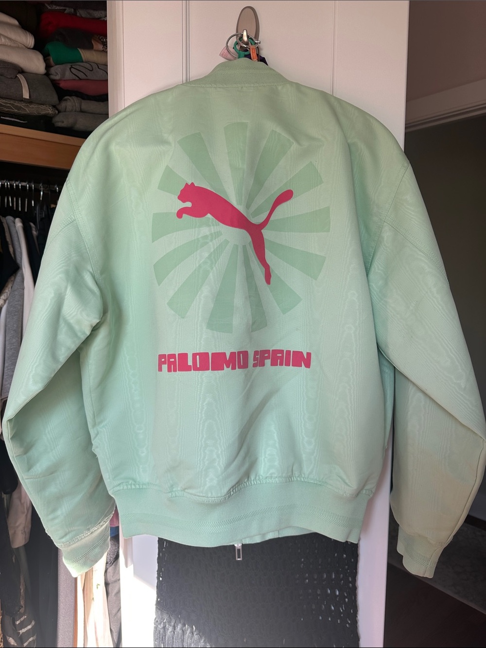 Palomo Mint Green Bomber Jacket